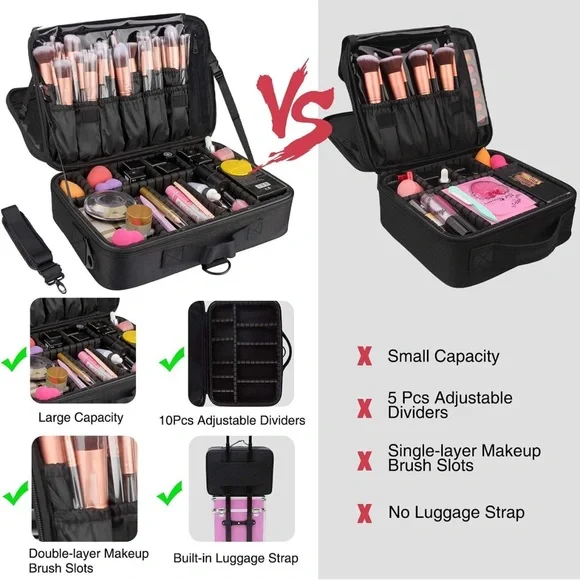 ‼️SOLD‼️Relavel Travel Makeup Train Case 13.8” Large - Picture 3 of 15